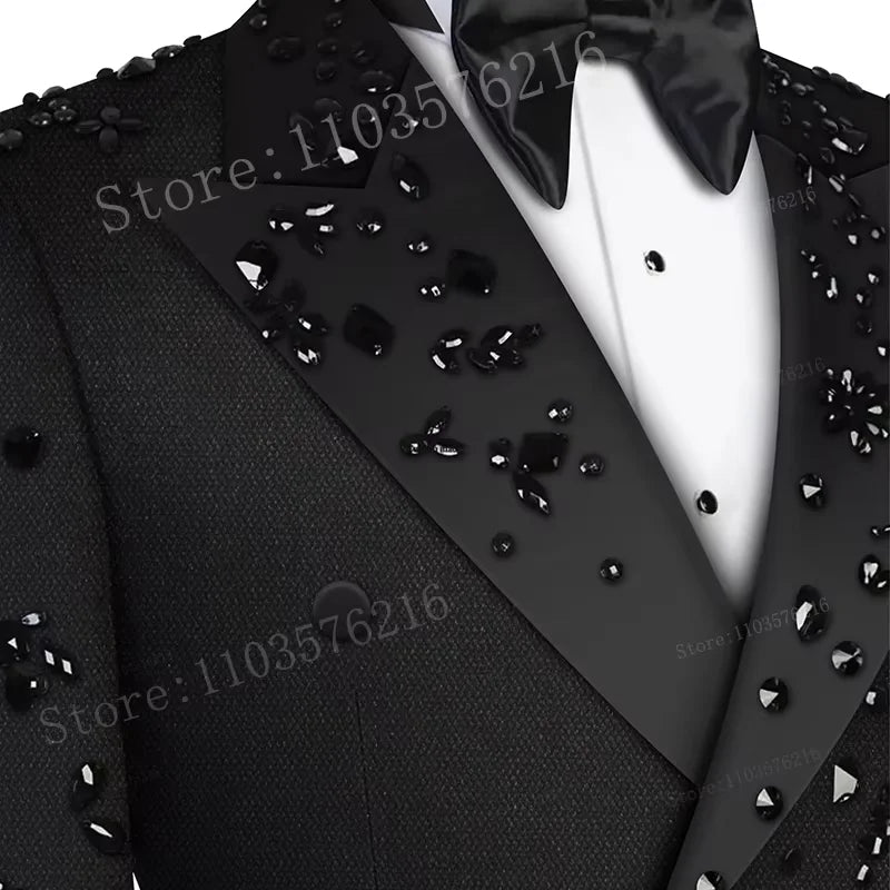Olibexley Slim Fit Double Breasted 2-Piece Tuxedo For Wedding