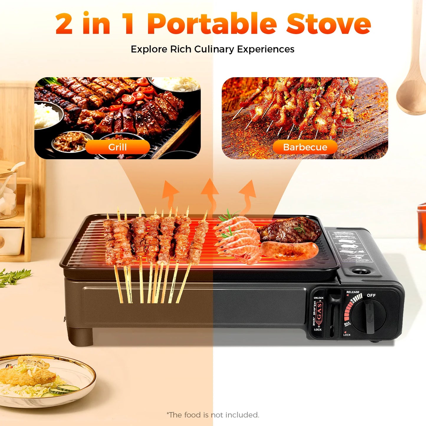 Portable Camping Gas Stove With Ignition For Camping And Travel