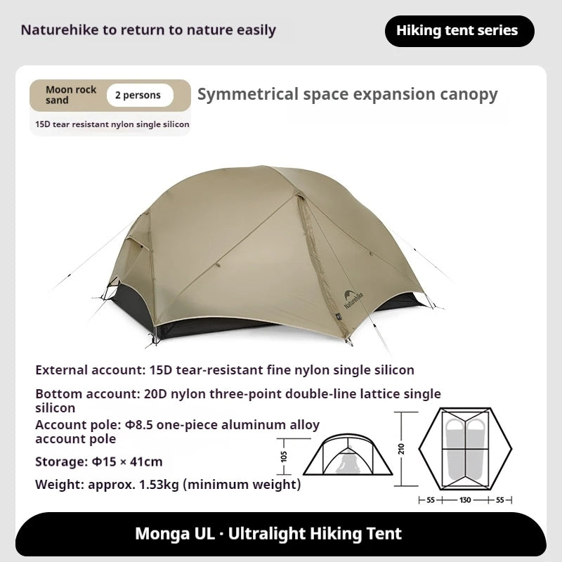 Naturehike Mongar UL Camping Tent Two Person 3 Season Waterproof
