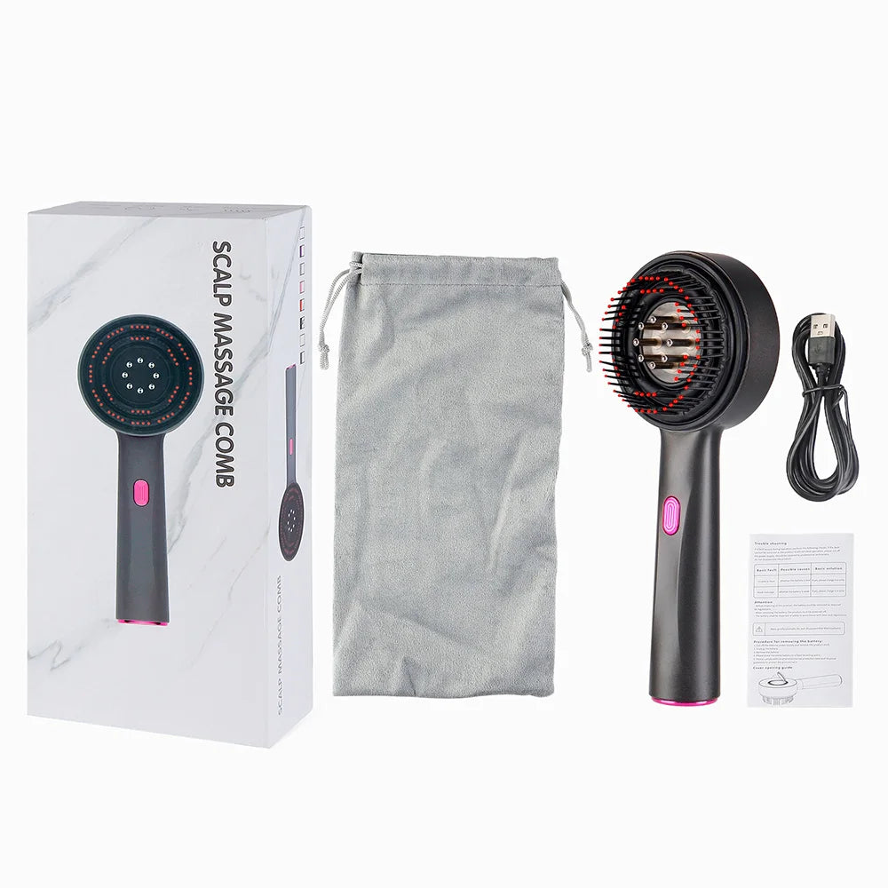 ForeverLily Electric Vibration Massage Scalp Brush With Red Light