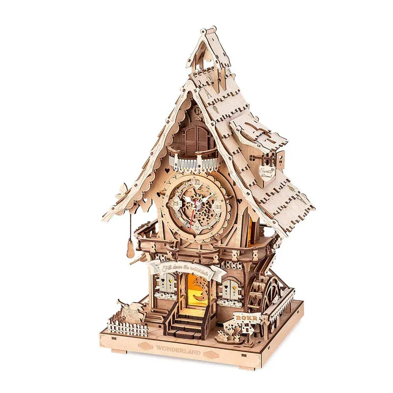 Robotime Cuckoo Clock 3D Puzzle Kit Black Forest Cuckoo Bird