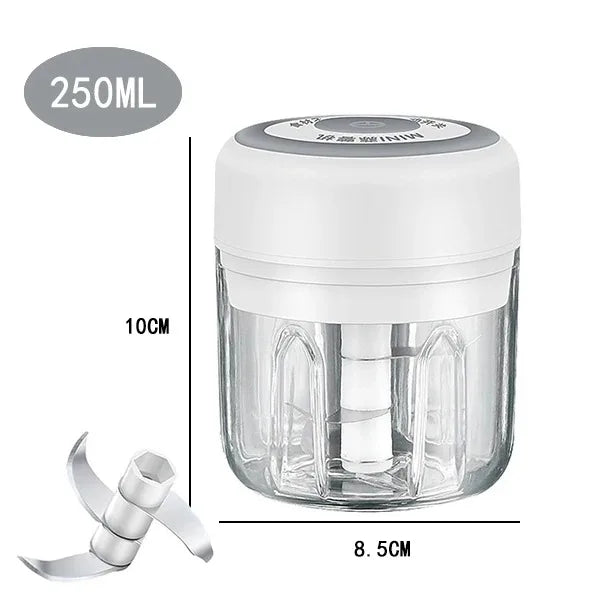USB Charging Mini Garlic Mincer Chopper For Ginger Onion