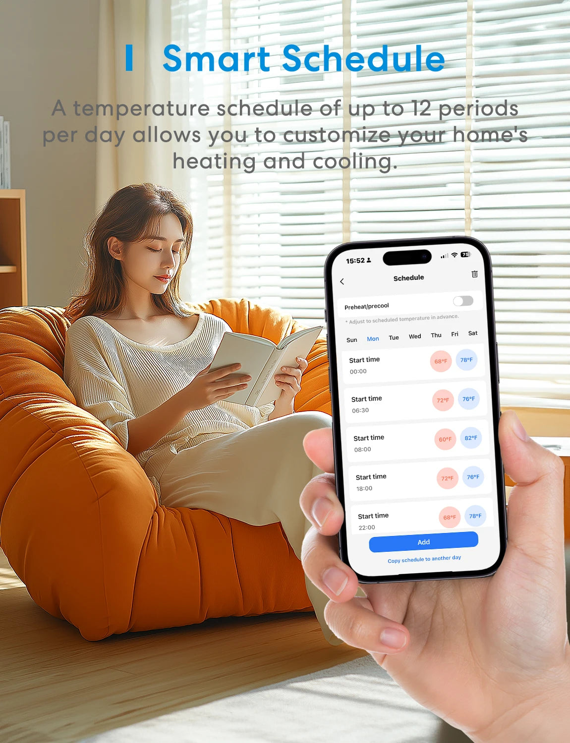 Meross Matter Smart Thermostat US WiFi Works With Alexa HomeKit