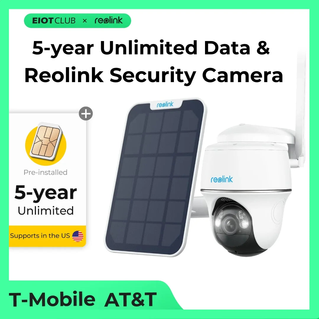 EIOTMART Unlimited Data 4G LTE Outdoor Security Camera Bundle