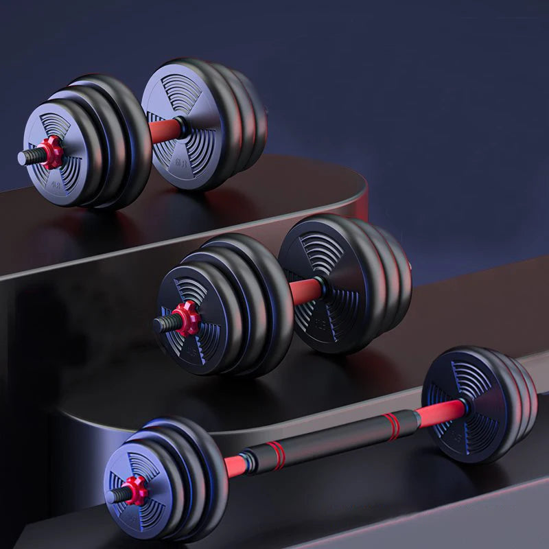 5-44 Lbs Adjustable Dumbbell Barbell Set With Anti-Slip Grip