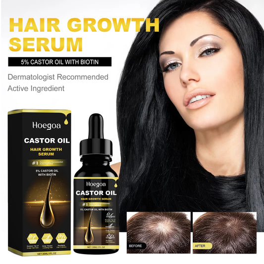 HOEGOA Castor Oil For Hair Thickening And Scalp Nourishment