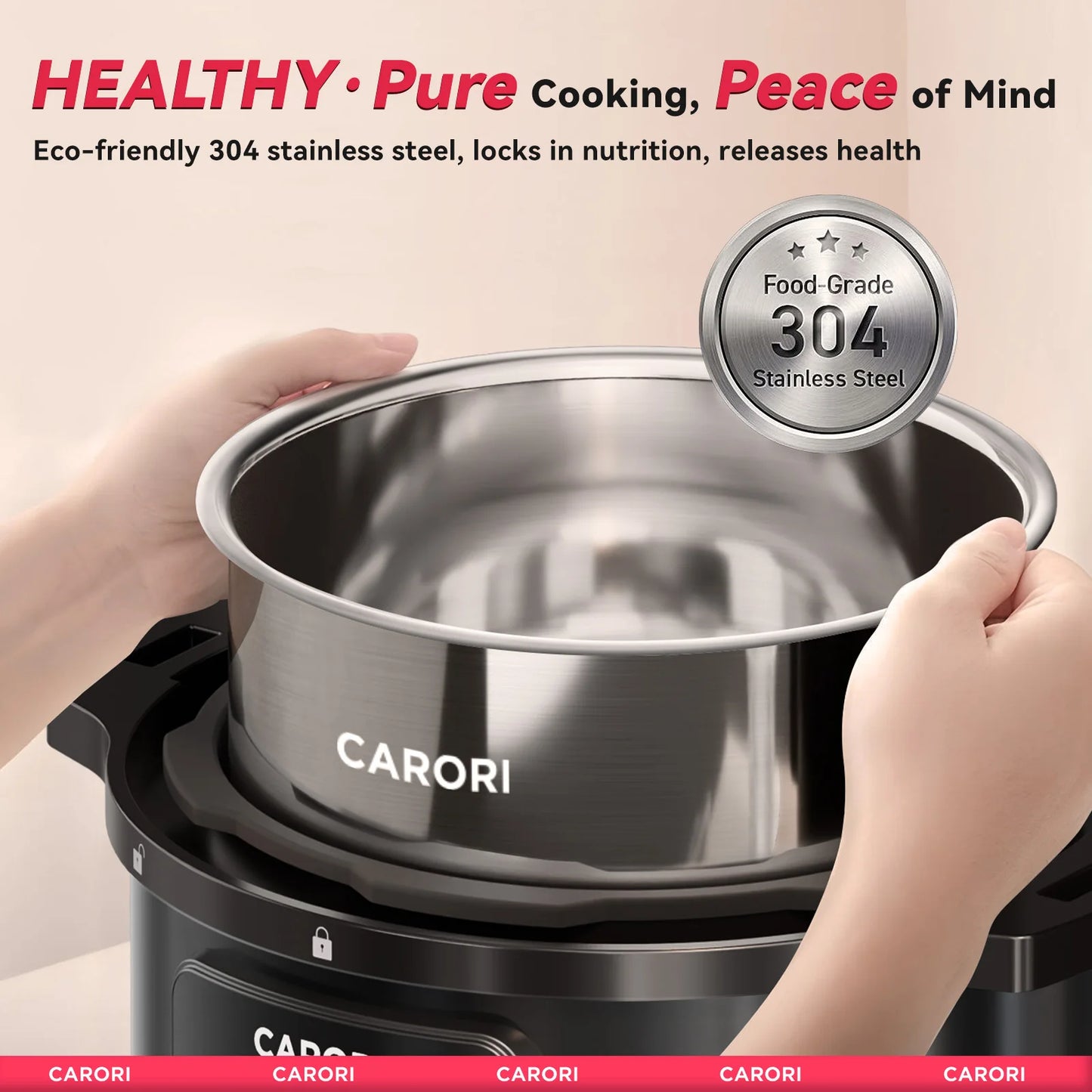 Carori 1200W 12 In 1 Electric Pressure Cooker Slow Cooker