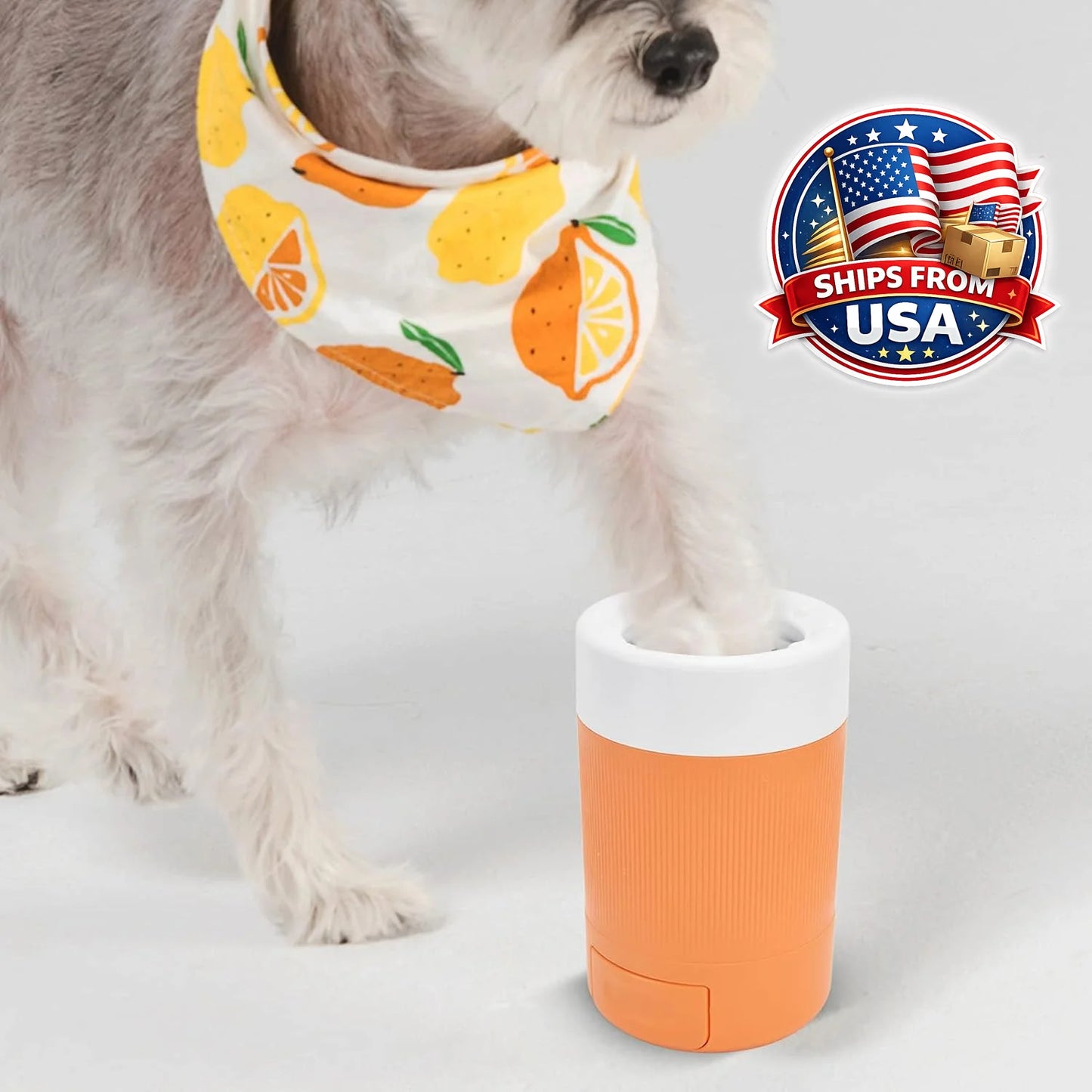 Portable Dog Paw Cleaner Cup With Soft Silicone Brush