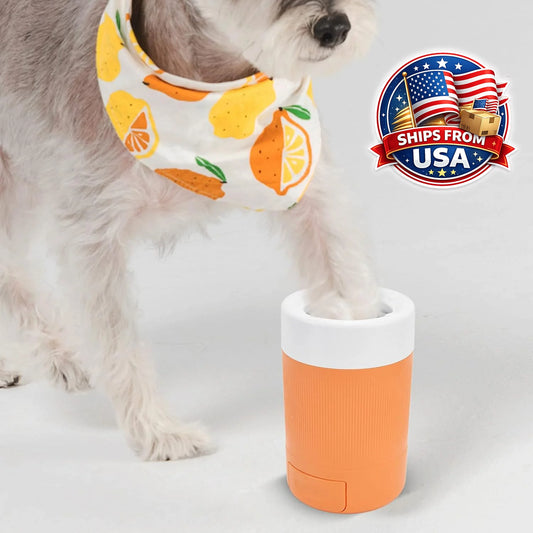 Portable Dog Paw Cleaner Cup With Soft Silicone Brush