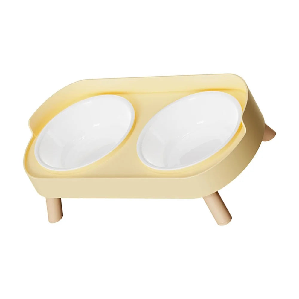 Double Elevated Pet Bowl Set Raised Feeder For Cats Dogs