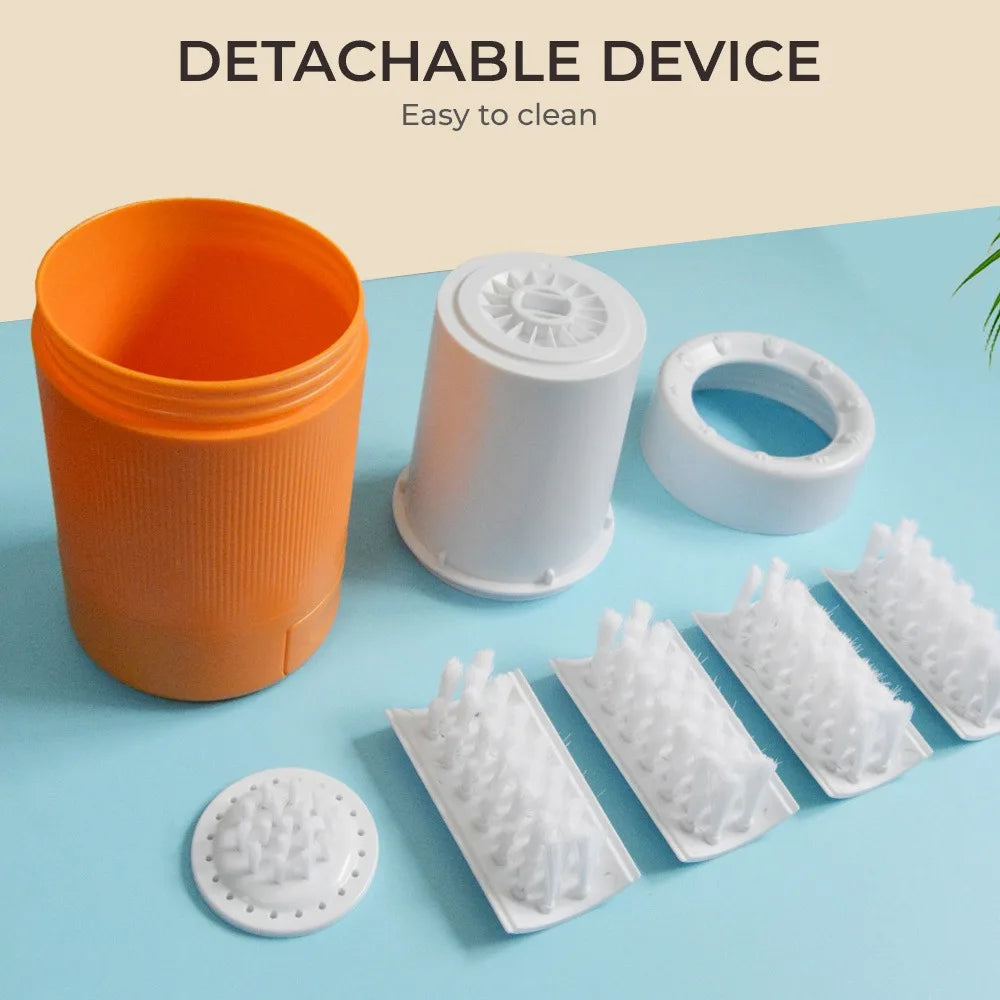 Portable Dog Paw Cleaner Cup With Soft Silicone Brush