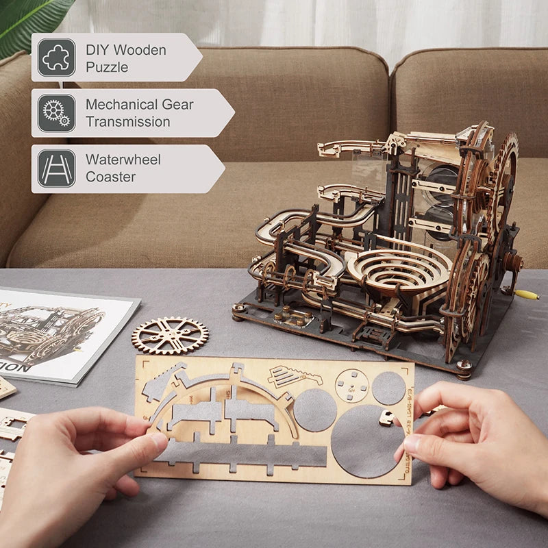 Robotime Night City Marble Run Set 3D Wooden Puzzle