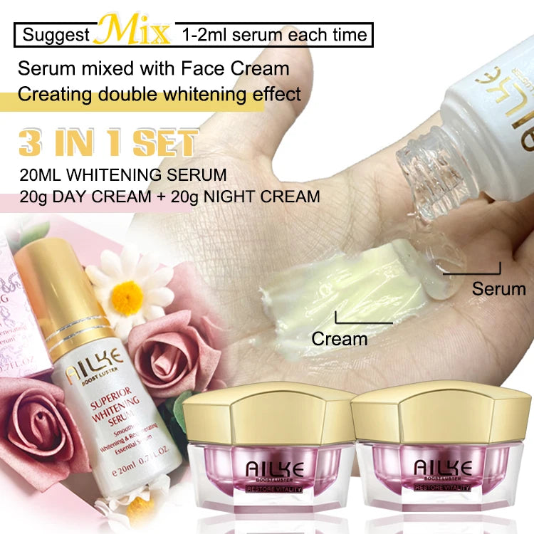 AILKE Hyaluronic Acid Face Cream Anti Aging Whitening Moisturizer