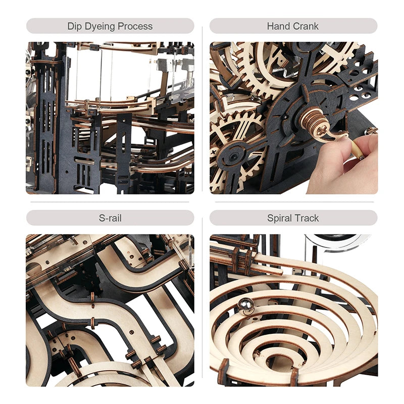 Robotime Night City Marble Run Set 3D Wooden Puzzle