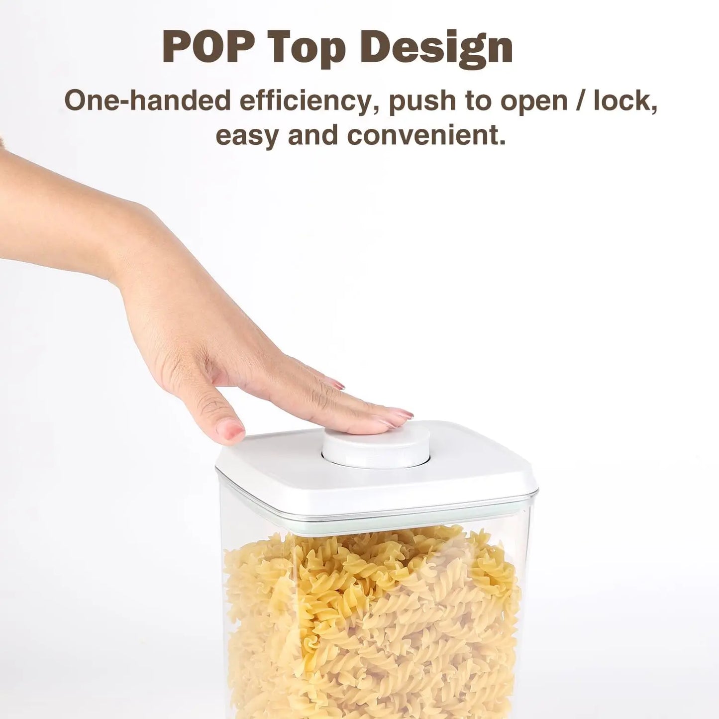 Airtight Pop Food Storage Containers Set With Lids, 12 Pieces