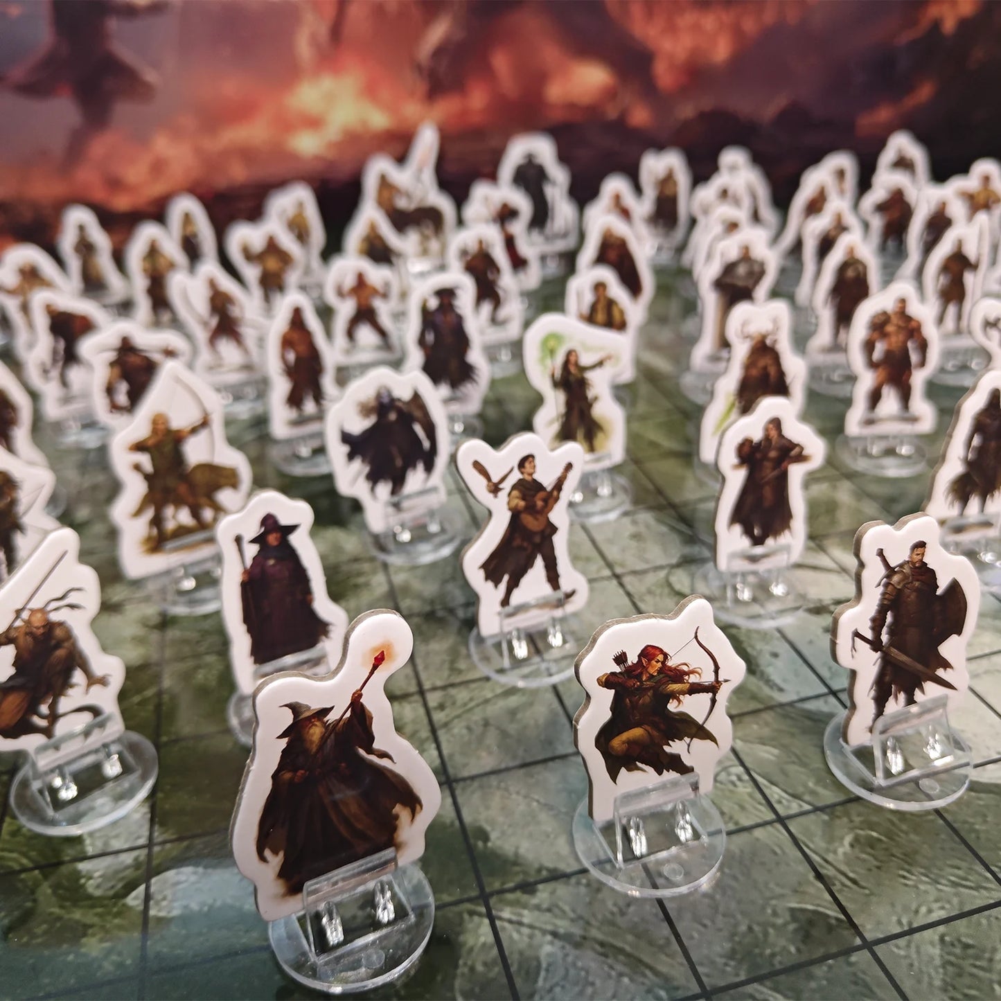 2D Tabletop RPG Miniature Set Cardboard Standee for DnD TTRPG
