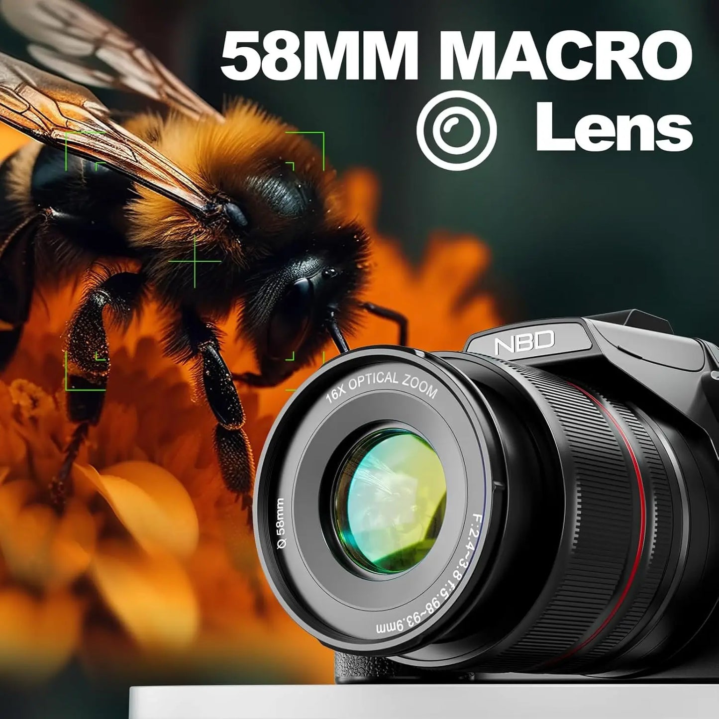 NBD 64MP Digital Camera With 16x Optical Zoom WiFi App
