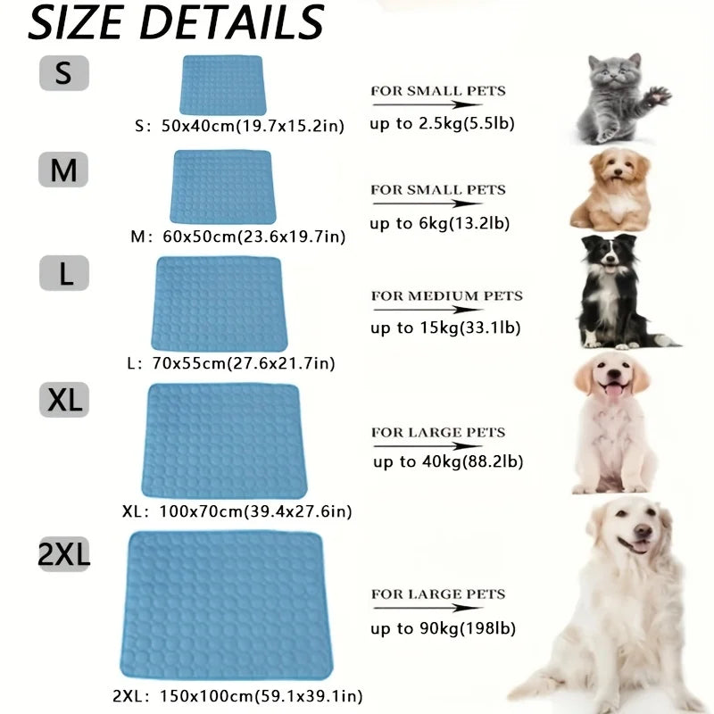 BeiYu Pet Dog Cooling Mat Self Cooling Pad For Pets Durable Cat Pad