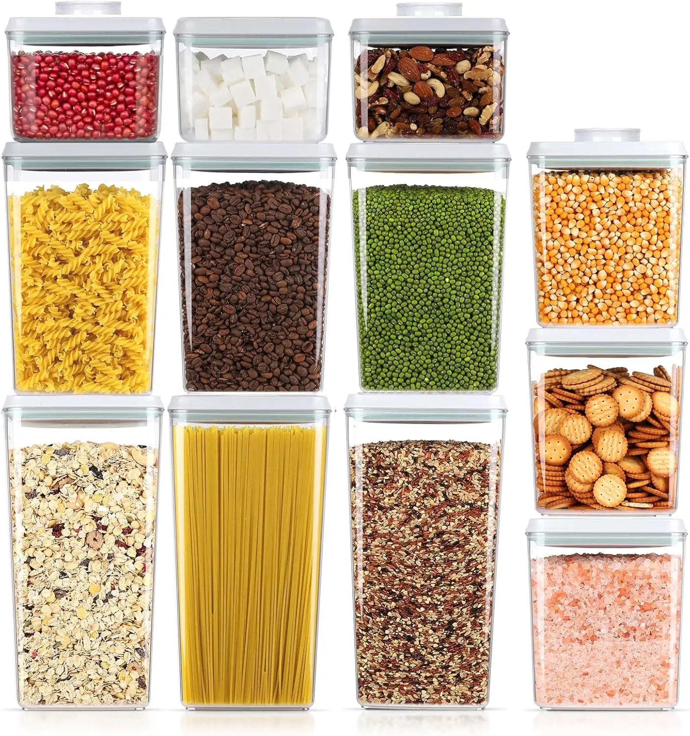 Airtight Pop Food Storage Containers Set With Lids, 12 Pieces