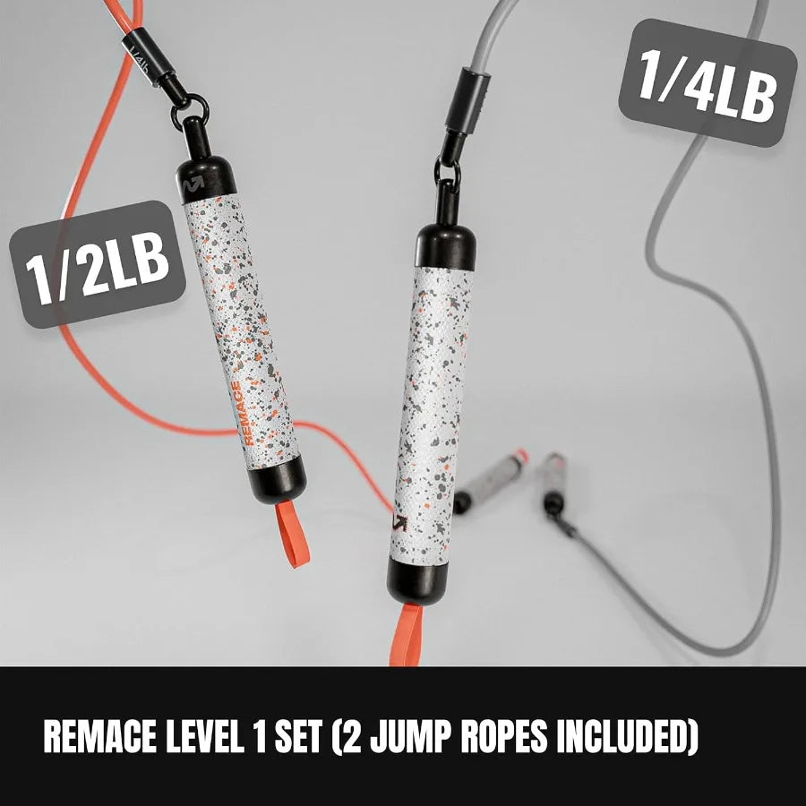 Weighted Jump Rope Set With Quarter Pound And Half Pound Weights Two Ropes