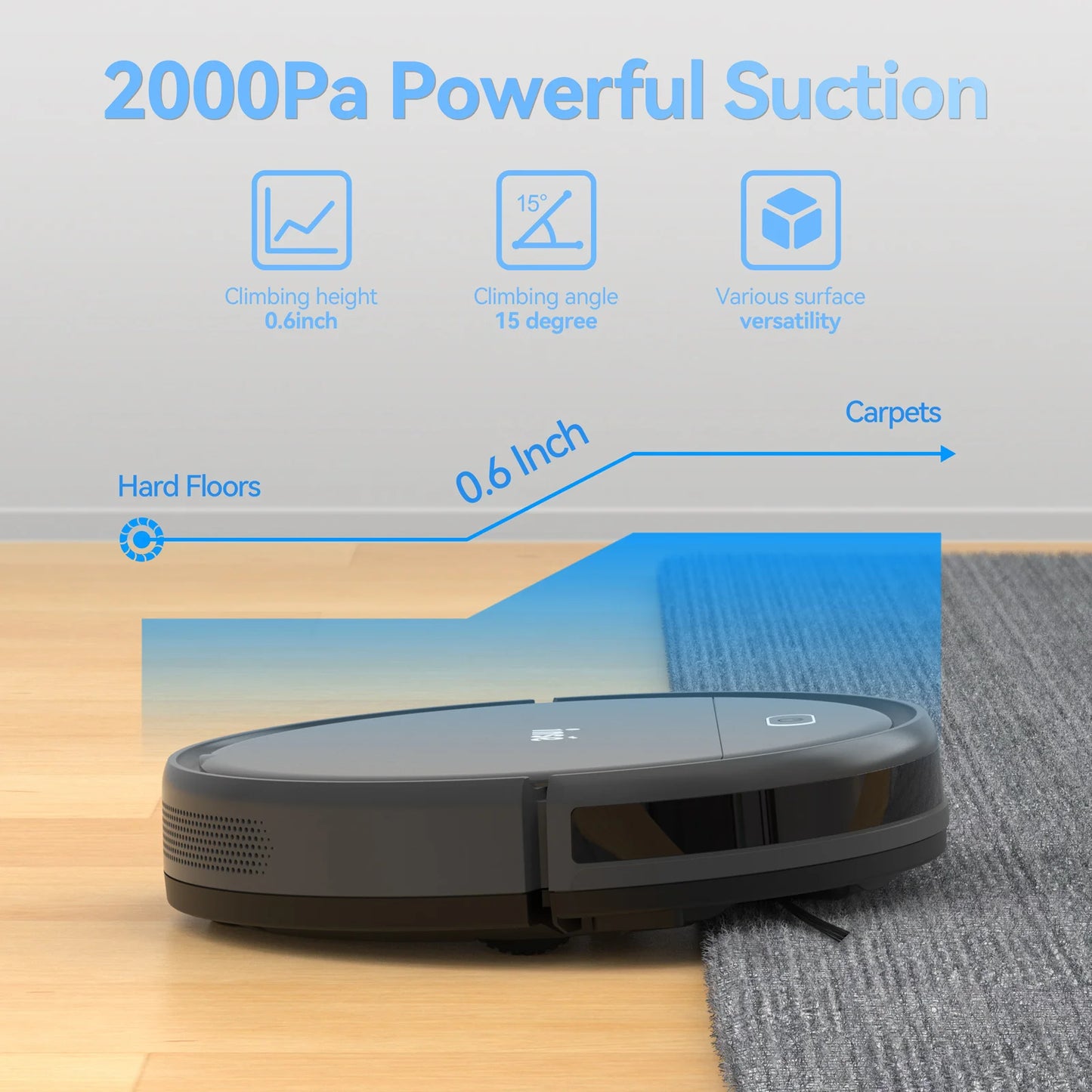 INSE Robot Vacuum Cleaner 3-in-1 Auto Charge With 4000Pa Suction