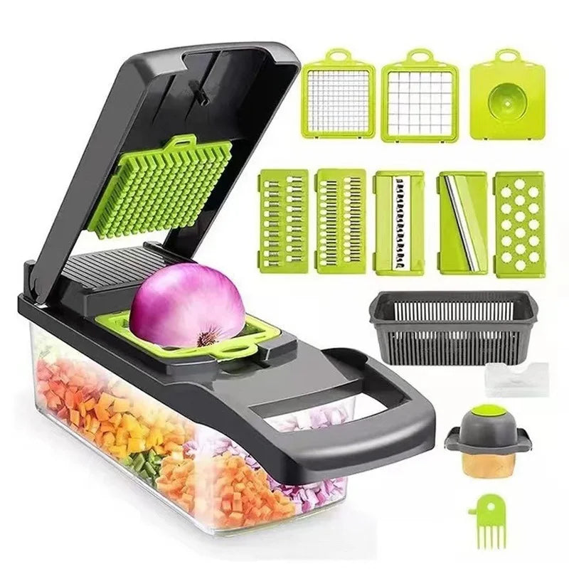 Mandoline Slicer Plus Adjustable Vegetable Cutter With Detachable Blades
