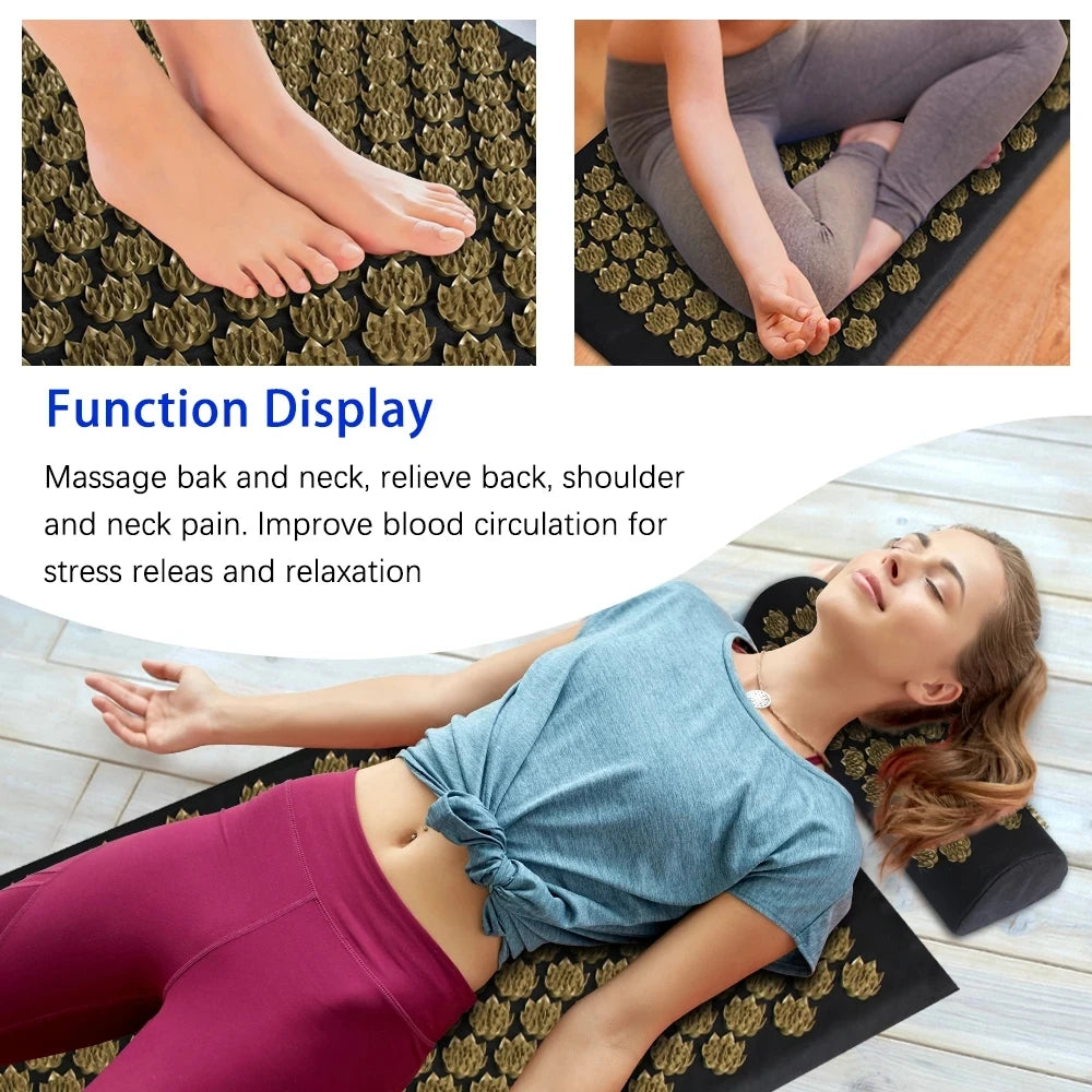 MARFLY Pranamat Eco Lotus Spike Mat Acupressure Cushion