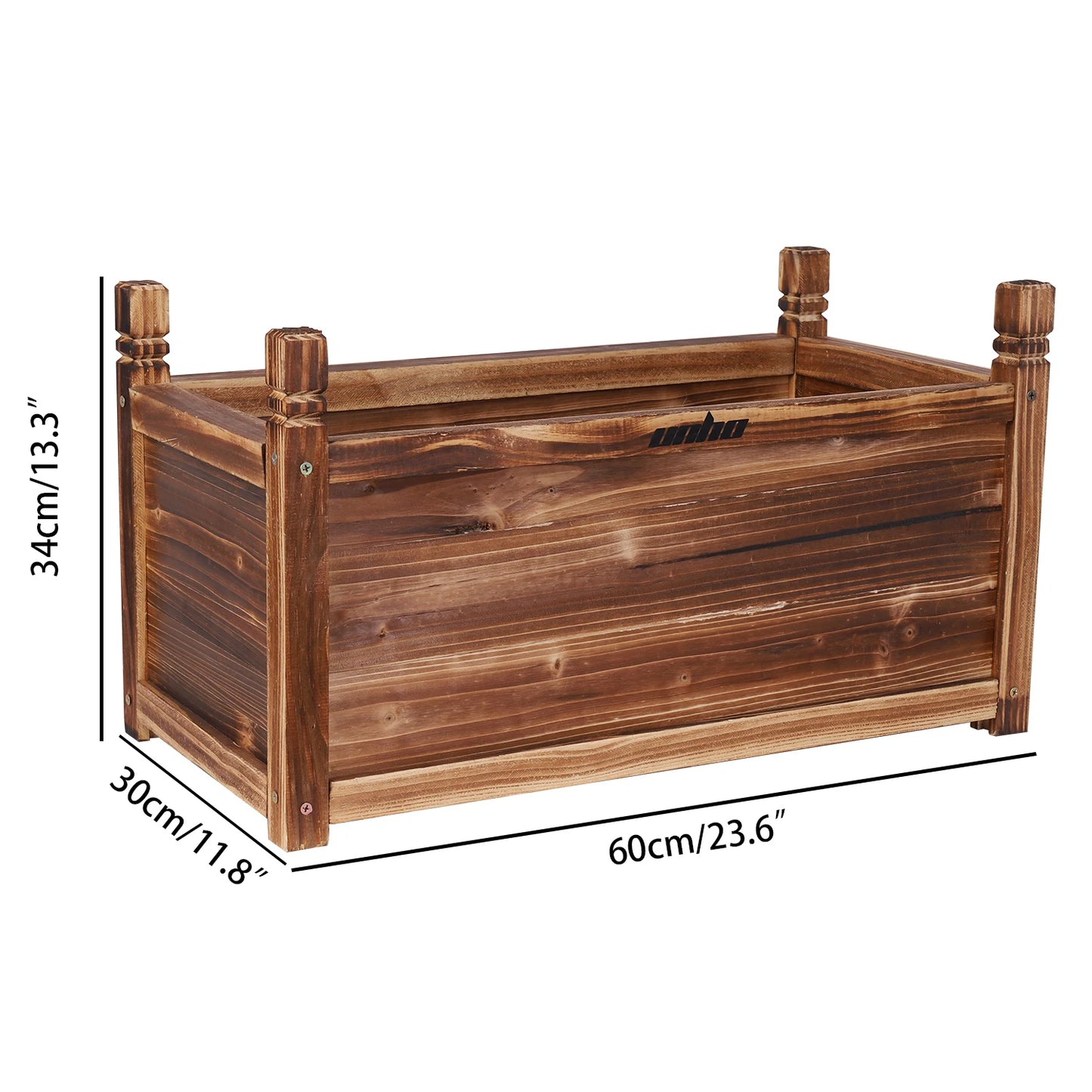 Wooden Raised Planter Box For Indoor Outdoor Garden Beds