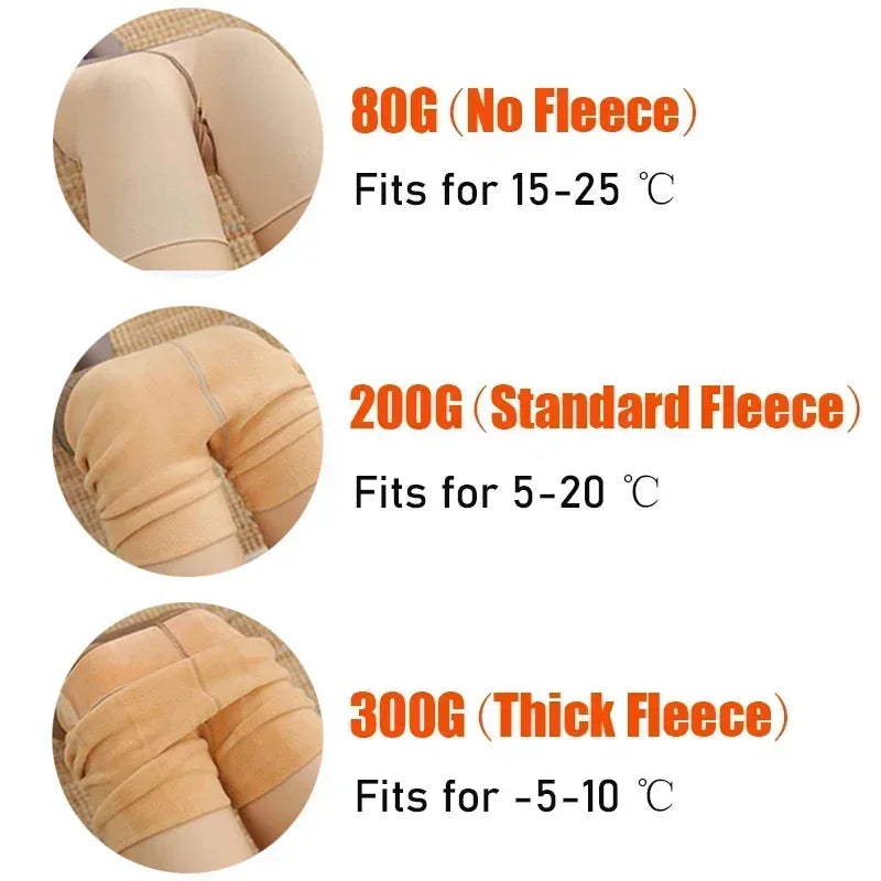 Fleece Lined Winter Warm Leggings For Women Insulated Tights