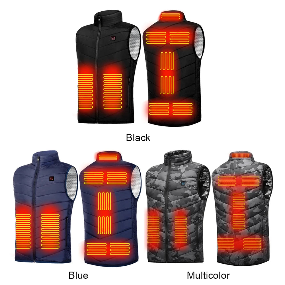 Sikiwind 9 Areas Heated Vest Jacket Men Women Thermal