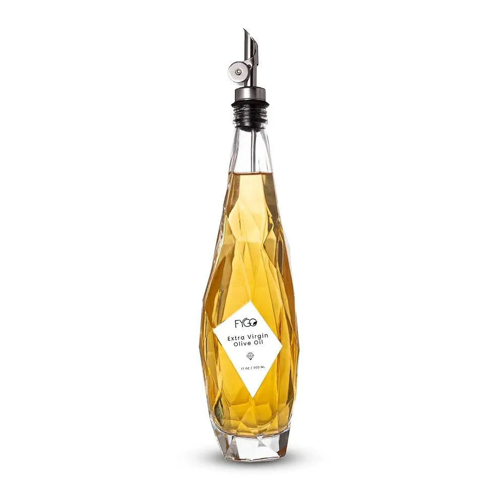 Bonjean Diamond Lux Olive Oil Bottle Dispenser Set Glass Pourer