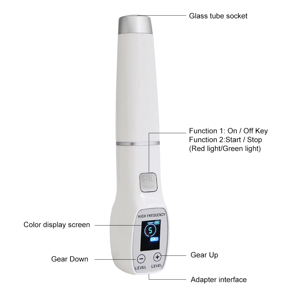 Yuet Win High Frequency Electrode Wand For Skin Rejuvenation