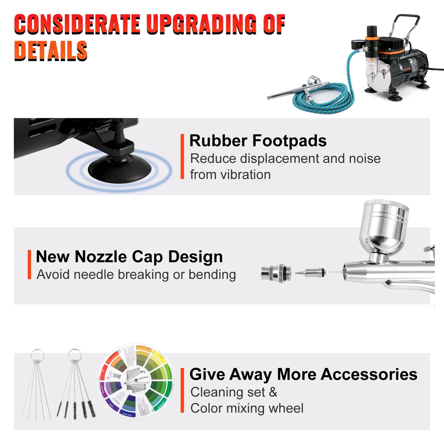 SucceBuy Dual Action Airbrush Kit 120W Electric Spray Gun