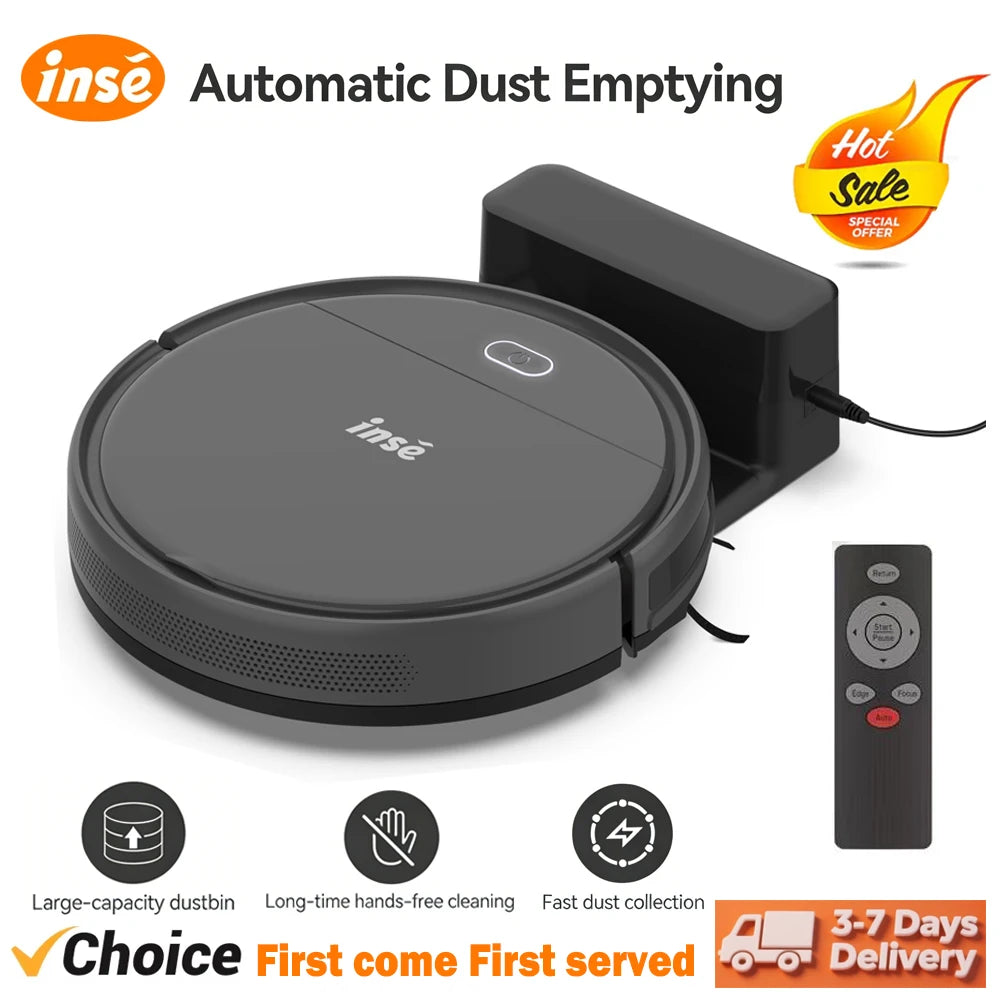 INSE Robot Vacuum Cleaner 3-in-1 Auto Charge With 4000Pa Suction
