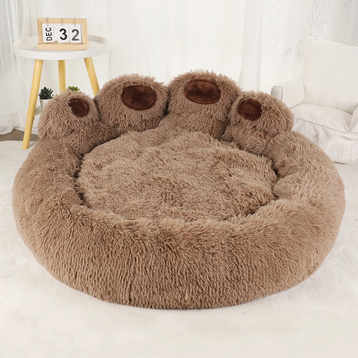 BeiYu Pet Fluffy Winter Dog Comfort Bed Sofa Kennel