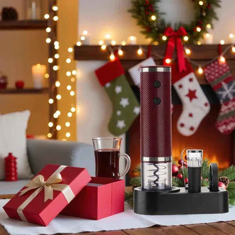 Rechargeable Electric Wine Opener Automatic Corkscrew With Foil Cutter
