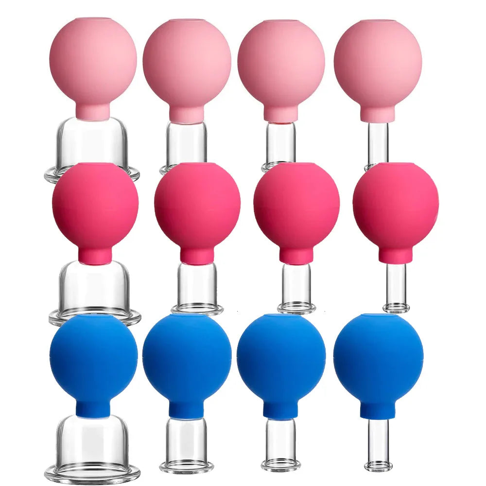 Rubber Cupping Facial Massager Vacuum Cups For Face Lifting