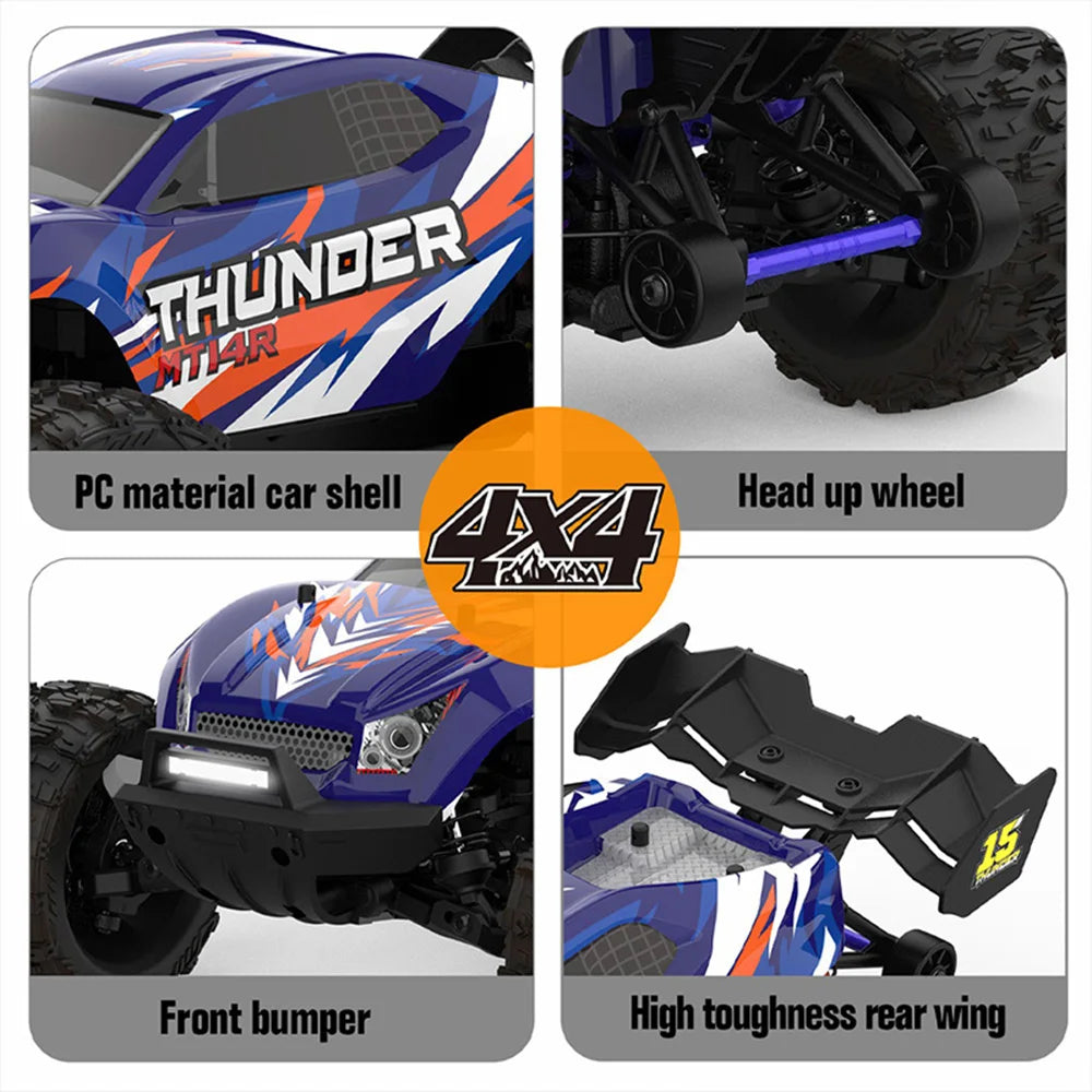JIUSI MT14R Brushless 4WD Off-Road Truck, 3S 2200mAh Battery, 80km/h