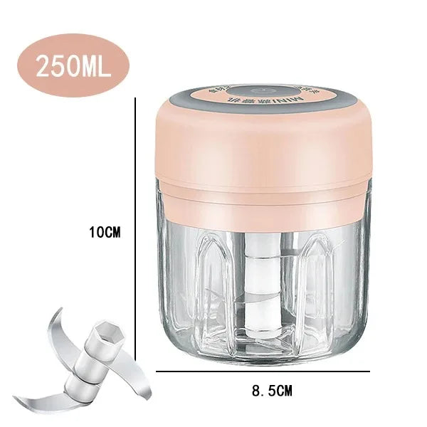 USB Charging Mini Garlic Mincer Chopper For Ginger Onion