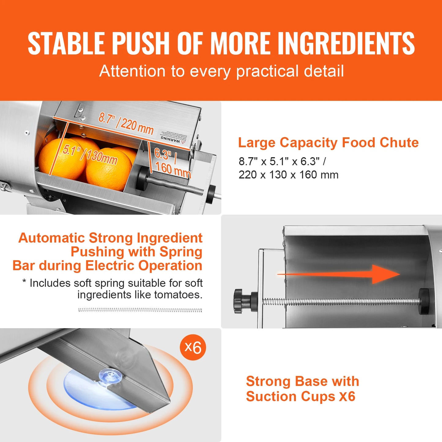 VEVOR Electric Vegetable Slicer Adjustable Commercial Cutter