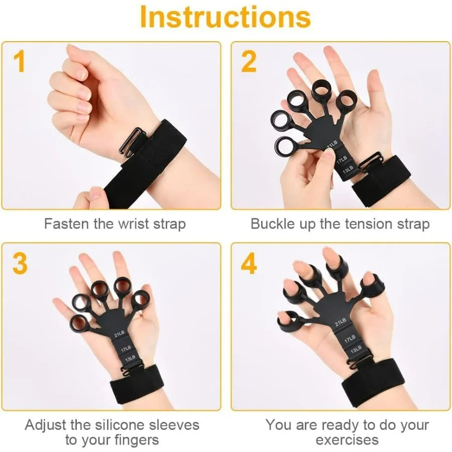 Grip Strength Trainer Finger Strengthener Hand Exerciser With 6 Levels