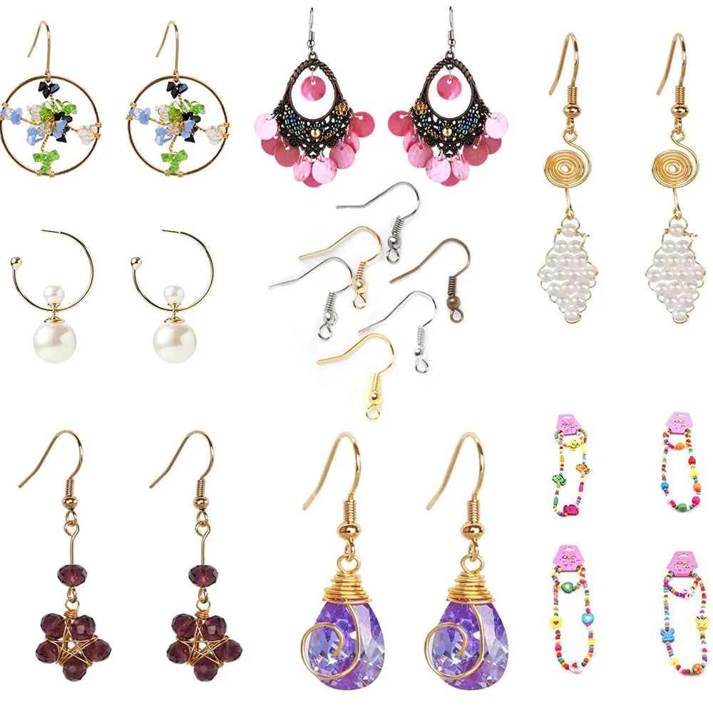 2456-Piece Deluxe Diy Bead Jewelry Making Kit With Beads And Findings