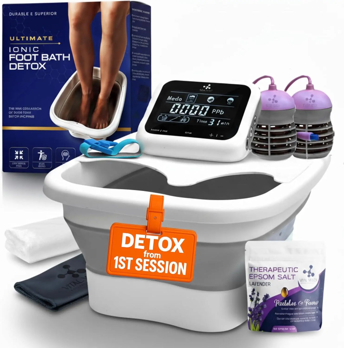 Ionic Foot Bath Detox Machine With Touch Display and Accessories