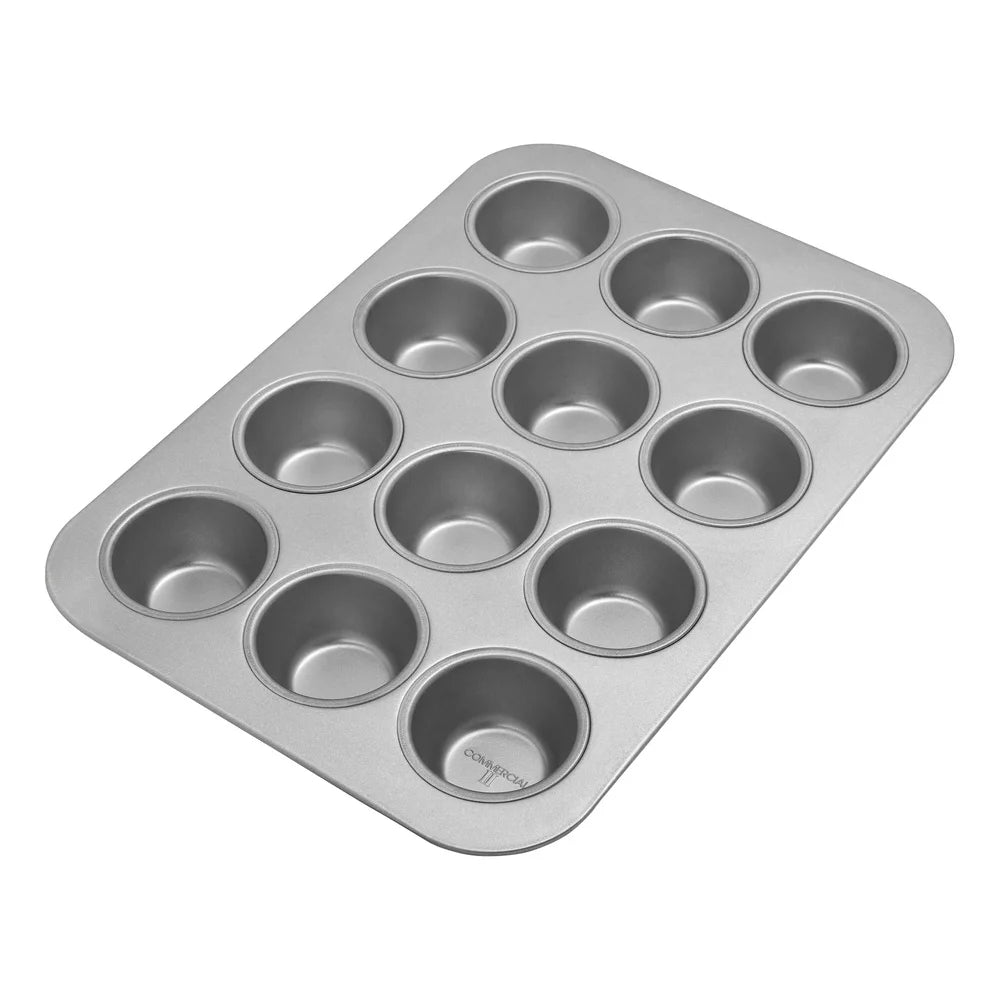 Commercial II Uncoated Muffin Pan Heavyweight Aluminized Steel Nonstick