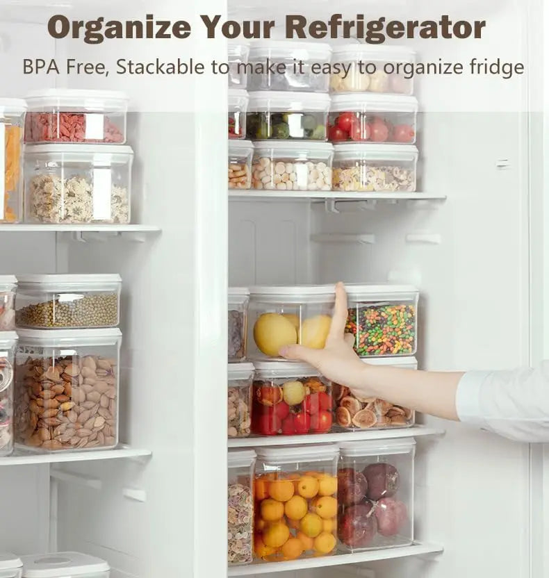 Airtight Pop Food Storage Containers Set With Lids, 12 Pieces
