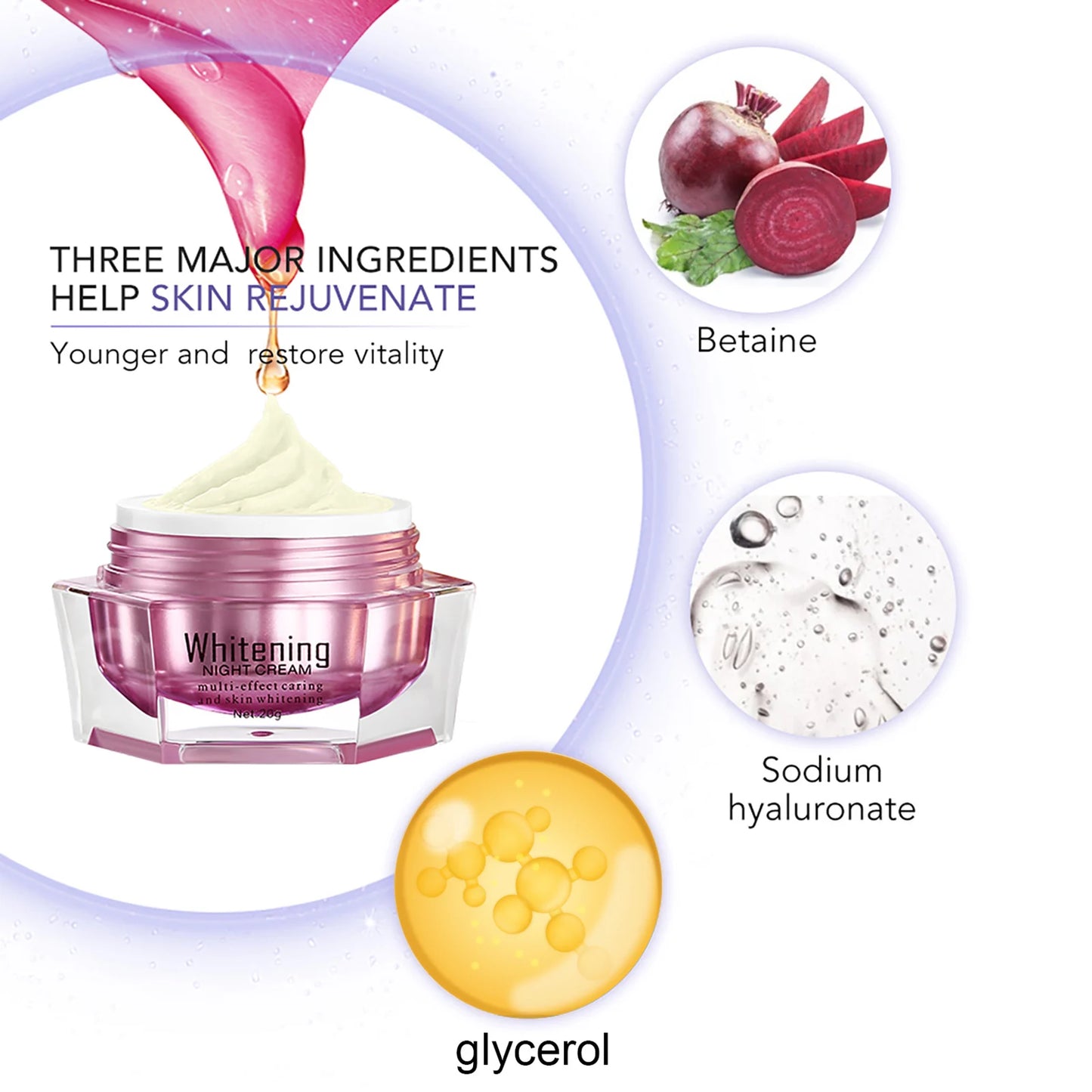 AILKE Hyaluronic Acid Face Cream Anti Aging Whitening Moisturizer