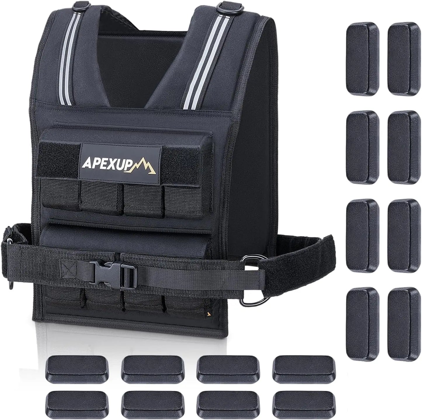Adjustable Weighted Vest 20lb 30lb 40lb For Strength Training
