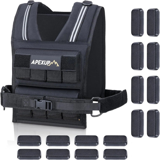Adjustable Weighted Vest 20lb 30lb 40lb For Strength Training