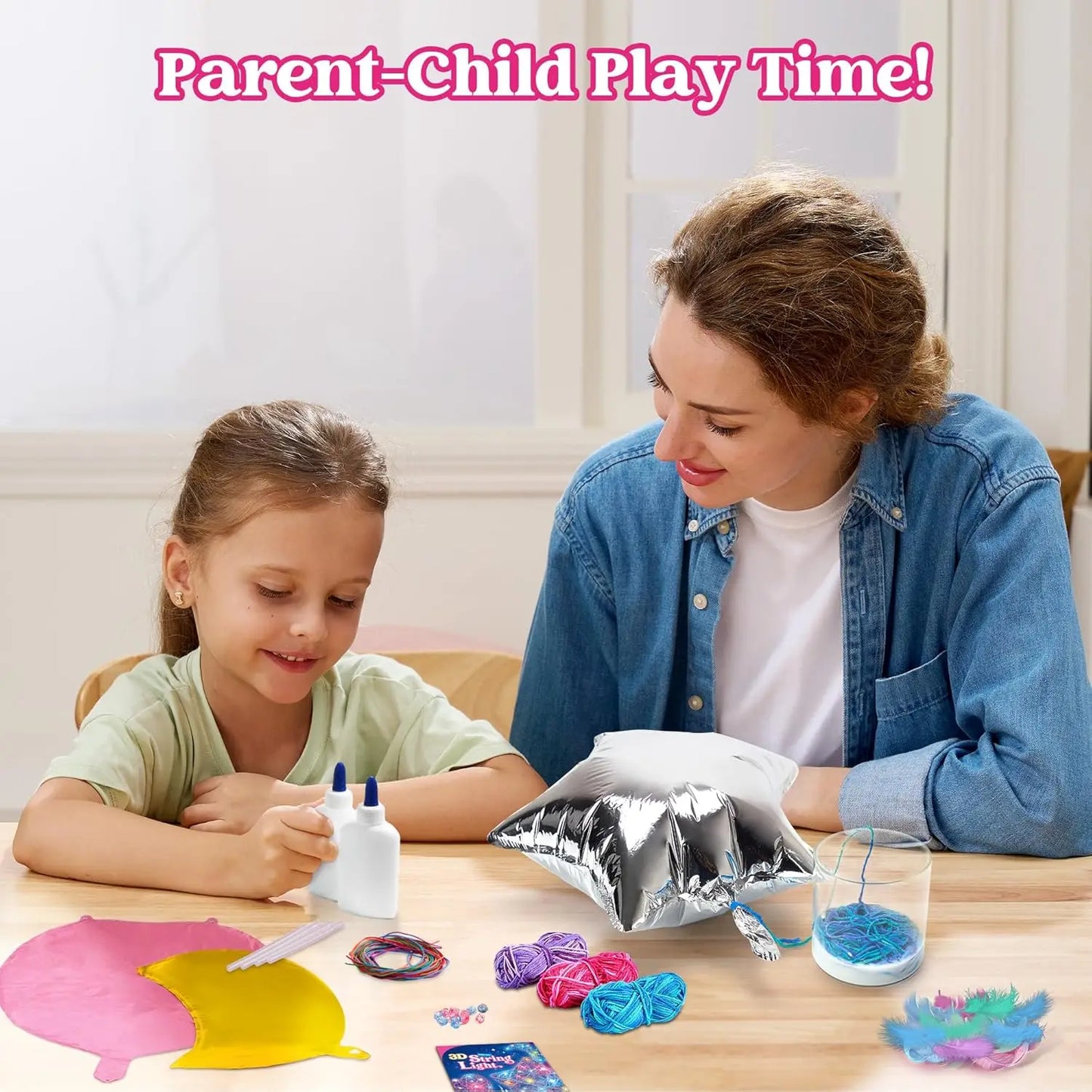 Joyfy 3D String Art Kit Light Up With 30 Multicolor LED Bulbs