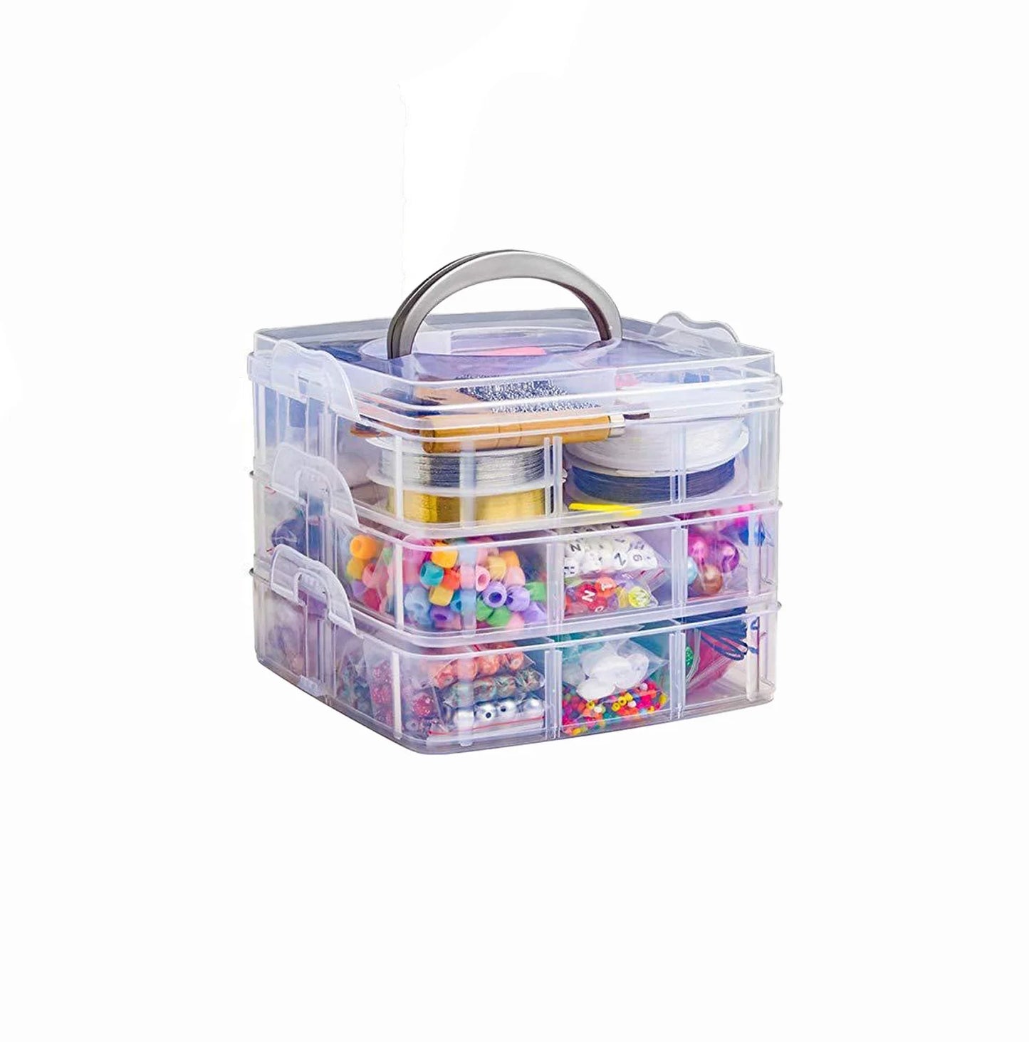 2456-Piece Deluxe Diy Bead Jewelry Making Kit With Beads And Findings